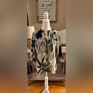 Elie Tahari Multicolor Leaf Print Women's Top